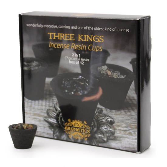 Three Kings Resin Incense Cups - Box of 12 - Three Kings Gum