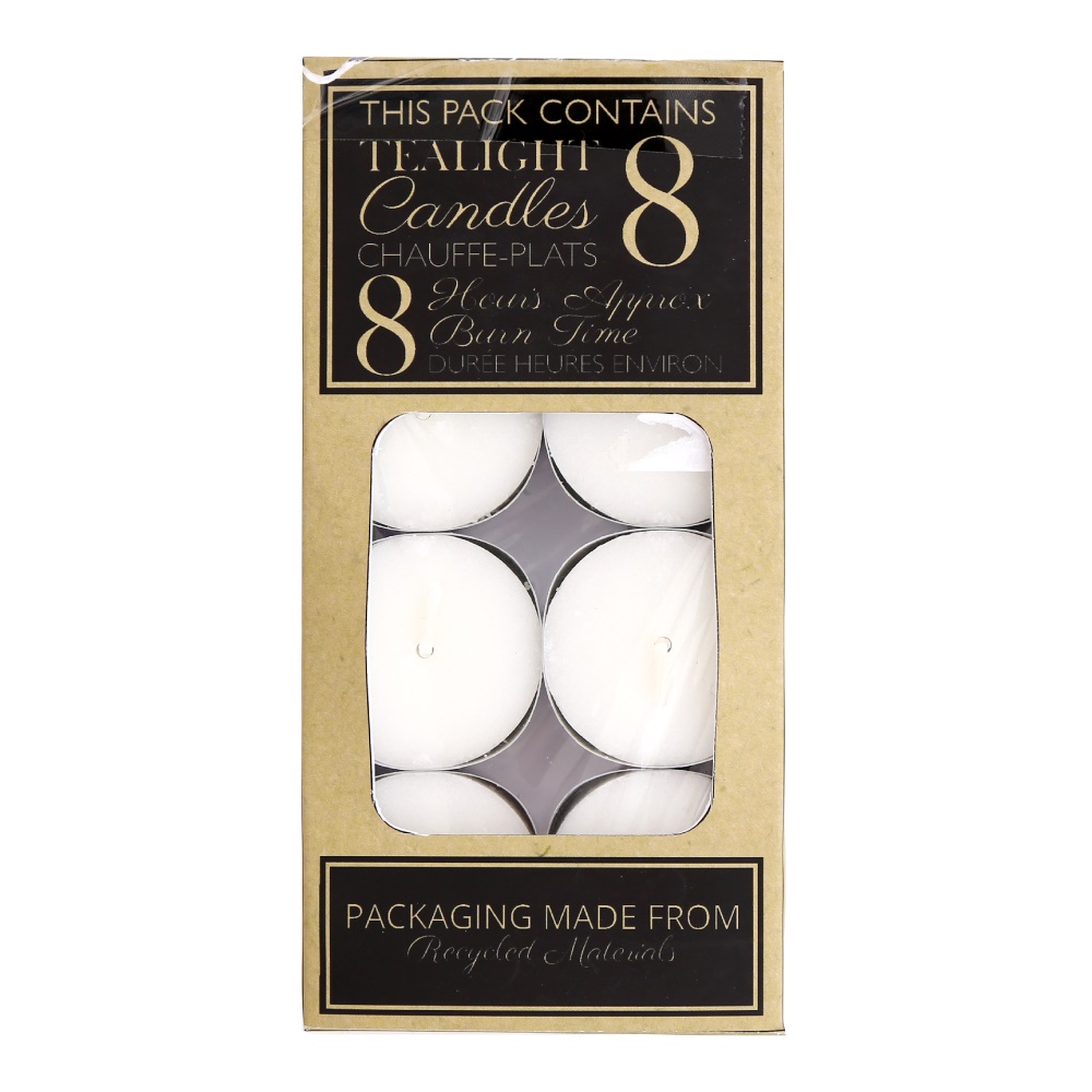 8 Hr Tealights Candles - Pack of 8 Hour