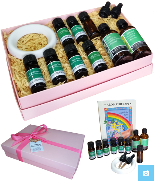 Aromatherapy Gift Set - Essential Oils Sets - With A Baby Pink Gift Box