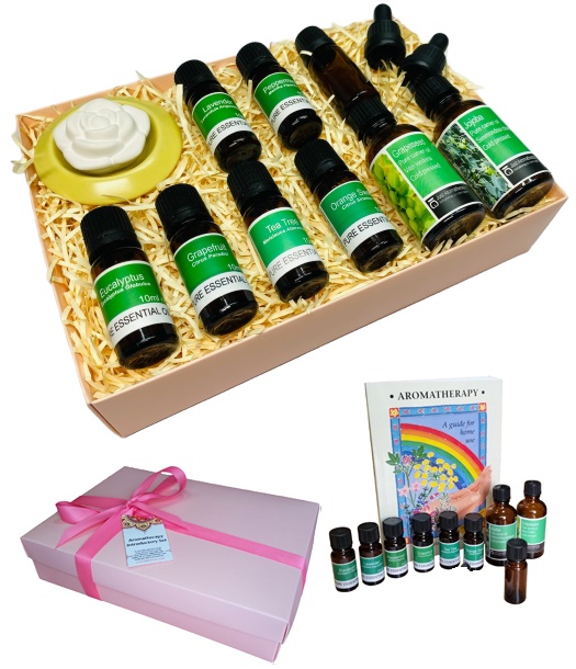 Aromatherapy Oil Gift Set - Essential Oils Gift Sets - With A Pink Gift Box