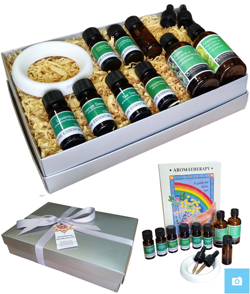 Aromatherapy Gift Set - Essential Oils Sets - With A Silver Gift Box