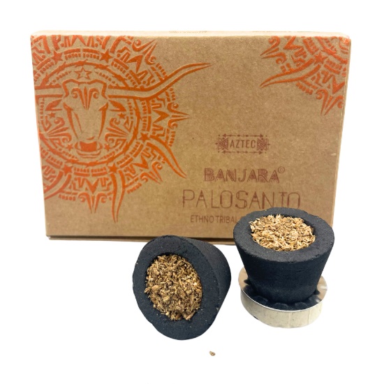 Box of 6 - Banjara Resin Incense Cups - Palo Santo