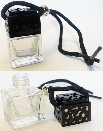 Car Diffuser Bottle - Empty Hanging Car Air Freshener - Black Colour