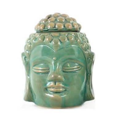Green Buddha face oil burner