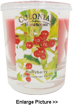 Colony Hollyberry Scented Wax Filled Glass Pot Candle 