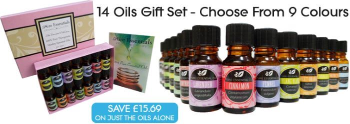 Essential Oils Set of 14 Essential Oils - Aromatherapy Oil Set With Gift Box