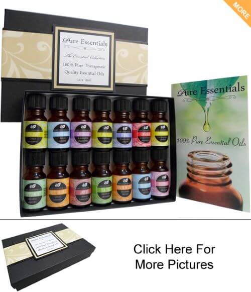 Essential Oils Set - Aromatherapy Oil Set - Black Gift Box