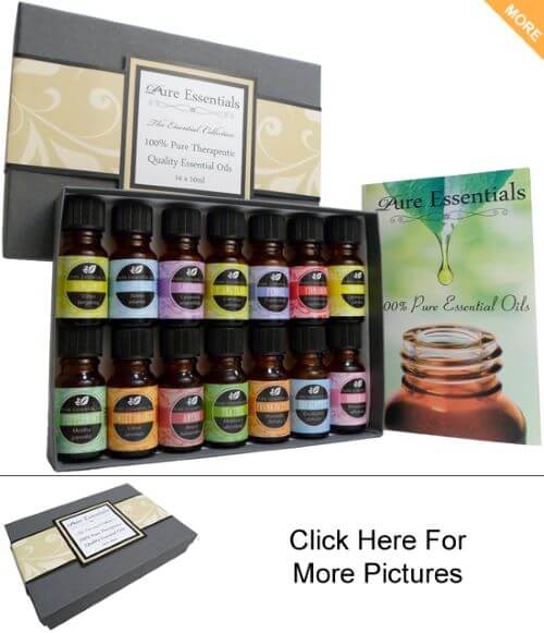 Essential Oils Set - Aromatherapy Oil Set - Charcoal Gift Box