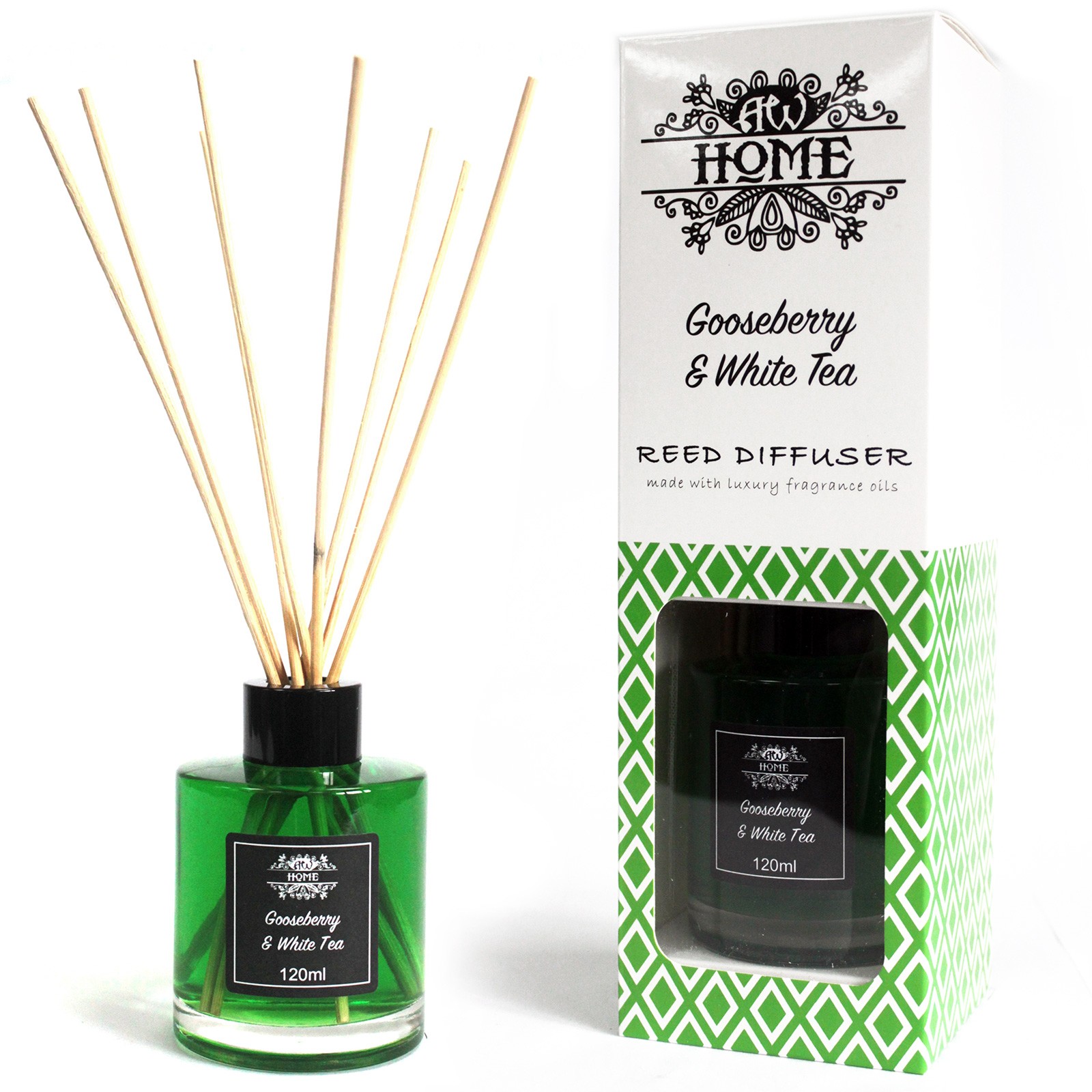 Gooseberry & White Tea - Home Fragrance Reed Diffuser - 120ml With Reeds