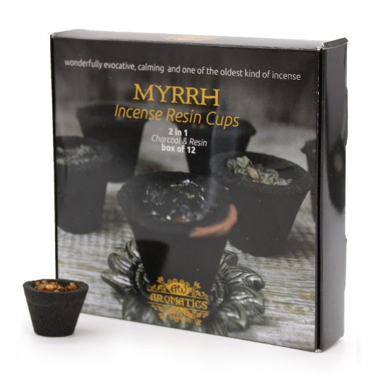 Myrrh Resin Incense Incense Cups - Box of 12 - Myrrh Gum