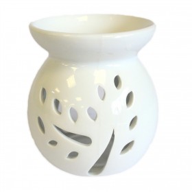 Classic White Oil Burner - Tree Cut-out