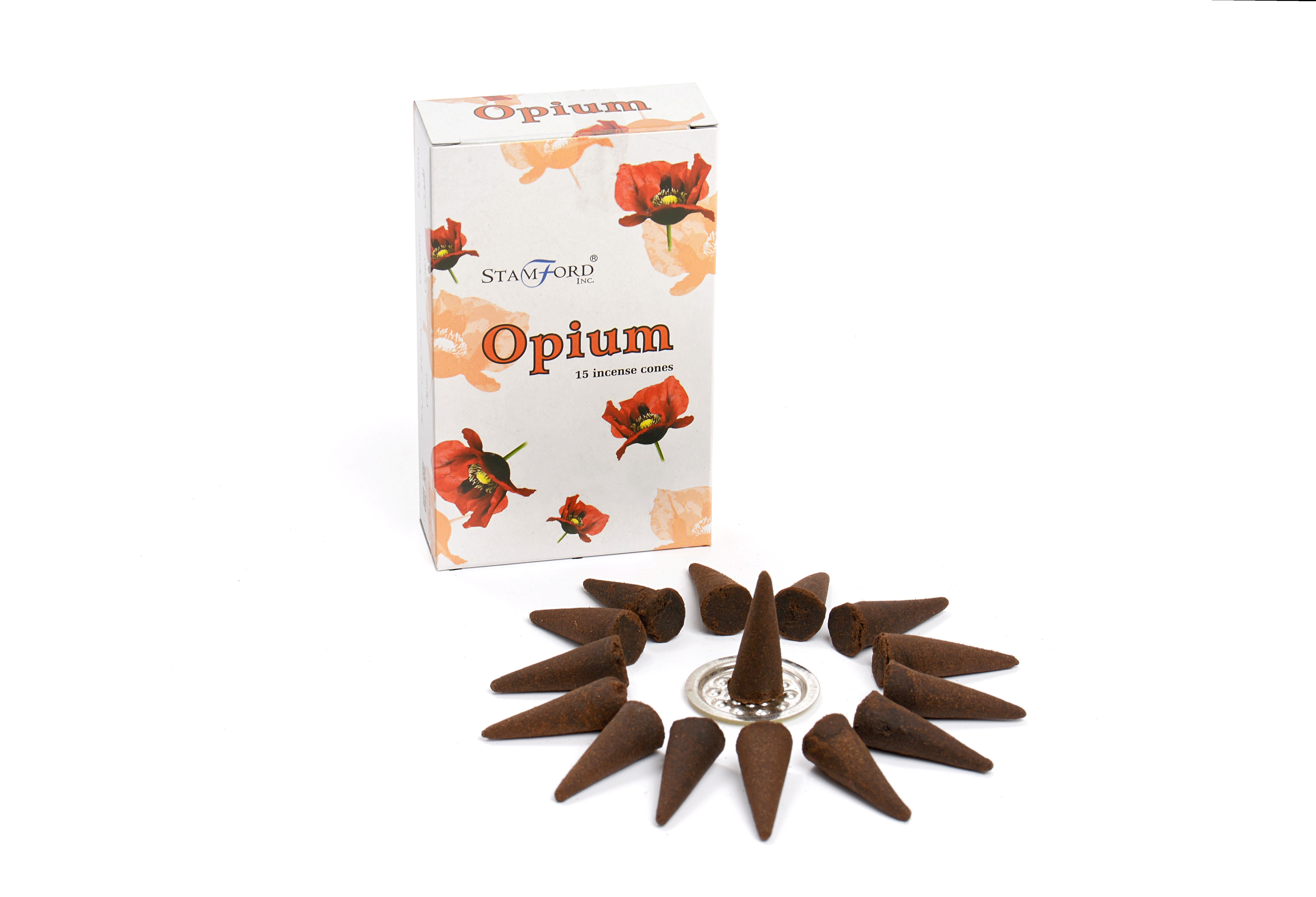 Opium Stamford Incense Cones and Metal Holder