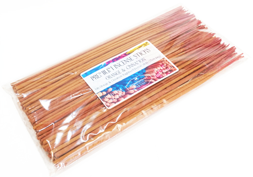 Pack of 100 Incense Sticks - Orange & Cinnamon