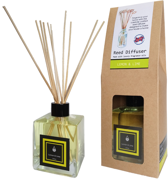 Lemon & Lime Home Fragrance Reed Diffuser - 200ml With Reeds