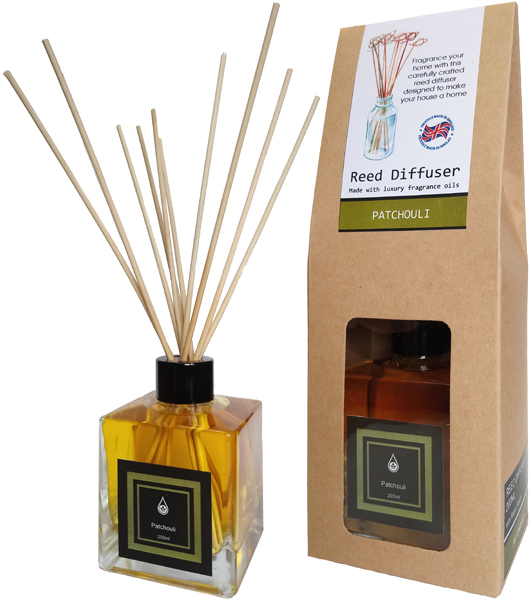 Patchouli Home Fragrance Reed Diffuser - 200ml With Reeds
