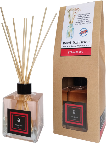 Strawberry Home Fragrance Reed Diffuser - 200ml With Reeds