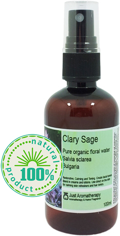 Clary Sage (Salvia sclarea) Organic Floral Water - 100ml.