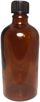 (x30) Pack of 100ml Amber Glass Bottle With Dropper Cap 