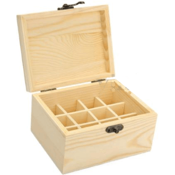 12 Slot Natural Wood Essential Oil Storage Box Case 
