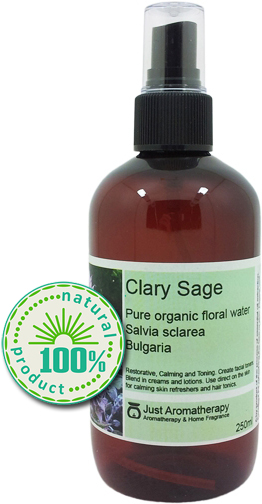 Clary Sage (Salvia sclarea) Organic Floral Water - 250ml.