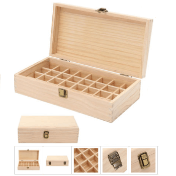32 Slot Essential Oils Storage Box, Wooden case for Aromatherapy Oils