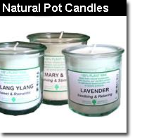 40 Hr Pot Candles, in attractive Glass Pots