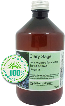 Clary Sage (Salvia sclarea) Organic Floral Water - 500ml.