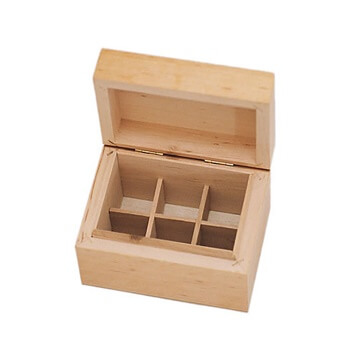 6 Bottle Wooden Aromatherapy Box