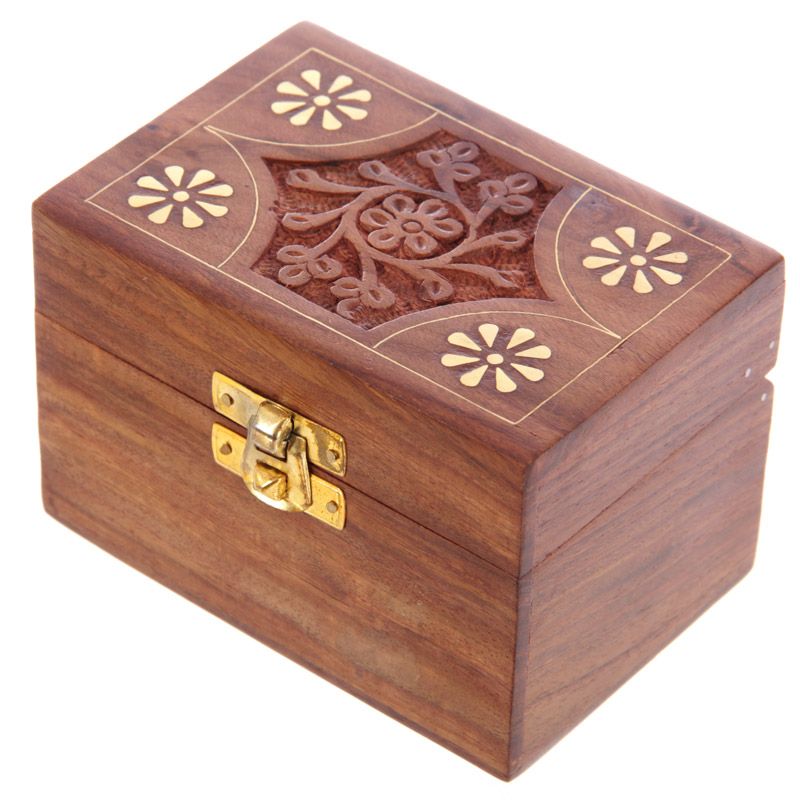 Sheesham Wood Essential Oil Box (Holds 6 Bottles)