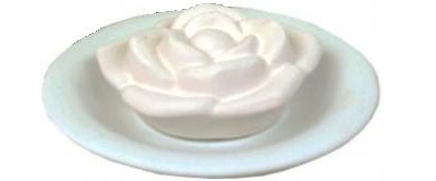 Rose Aroma Stone With A White Dish