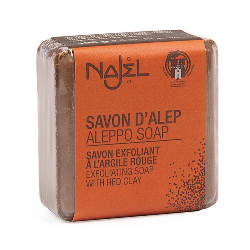 Aleppo Exfoliant Soap Red Clay (100 g Soap Bar)