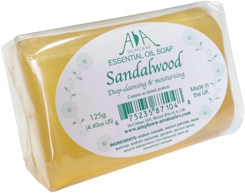 Sandalwood Clear Vegetable Glycerin Soap - 125g