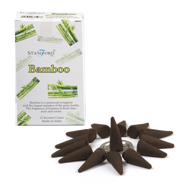 Bamboo Stamford Incense Cones and Metal Holder