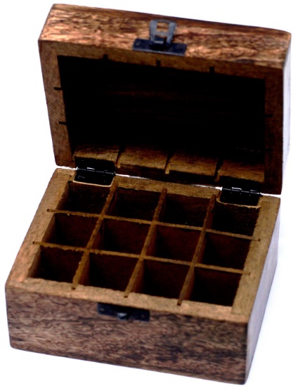 12 Of Our Best Selling 10ml Pure Essential Oils - Plus One Aromatherapy Storage Box (Mango Wood Box)