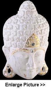 Whitewash buddha mask