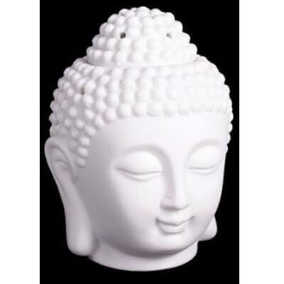 Thai buddha head oil burner - White