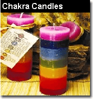 Handmade chakra taper candle with essential oils