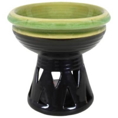 Deep Bowl Green Large Ceramic Oil Burner - Wax Melt Diffuser