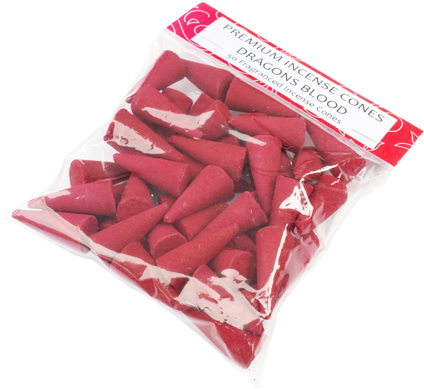 Dragons Blood Indian Incense Cones (Pack of 50)