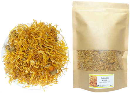 Dried Calendula Petals, Marigold Flowers - 100g