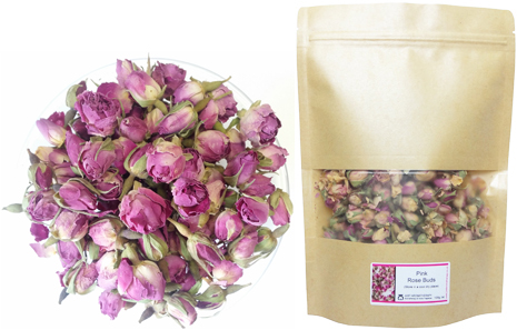 Whole Pink Rose Buds - 200g