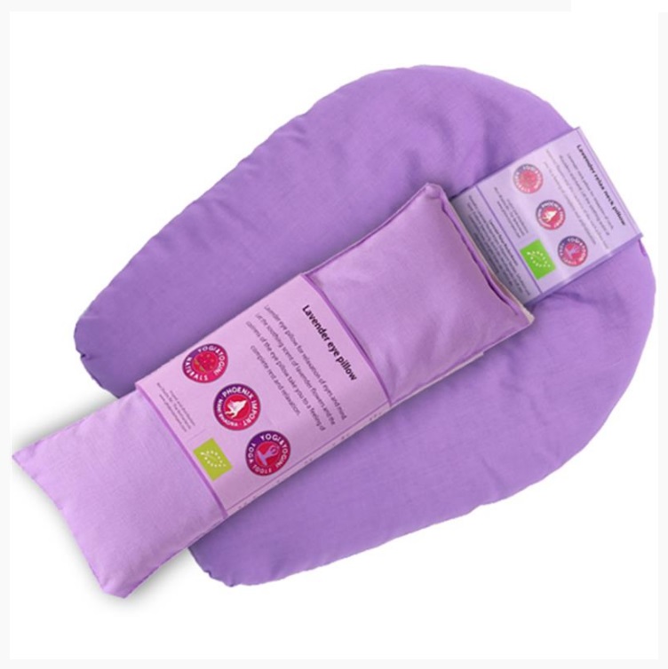 Eye and neck pillow organic lavender violet (Set of Both Eye & Neck Pillow)