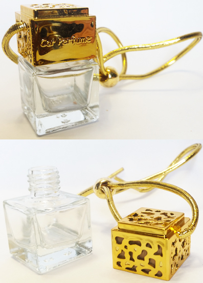 Gold Car Diffuser Perfume Bottle