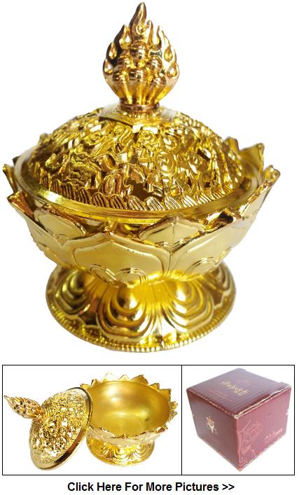 Incense Cone Holder Lotus - Gold Colour