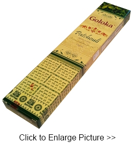 Goloka Patchouli Incense Sticks - 16g pack 