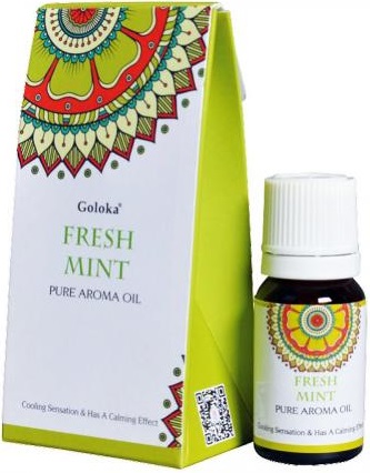 Goloka Fresh Mint Aroma Fragrance Oil - 10ml Bottle