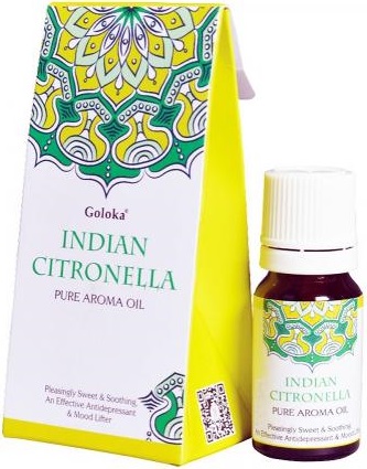 Goloka Indian Citronella Aroma Fragrance Oil - 10ml Bottle