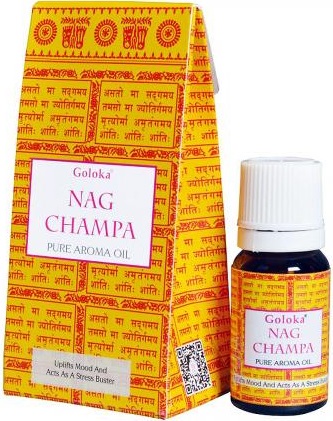 Goloka Nag Champa Aroma Fragrance Oil - 10ml Bottle