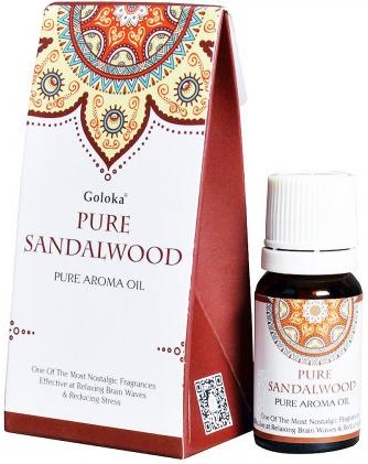 Goloka Pure Sandalwood Aroma Fragrance Oil - 10ml Bottle