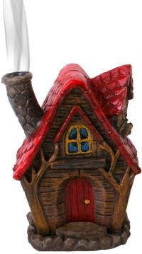 Fairy house incense burner by lisa parker - RED (The Willows)